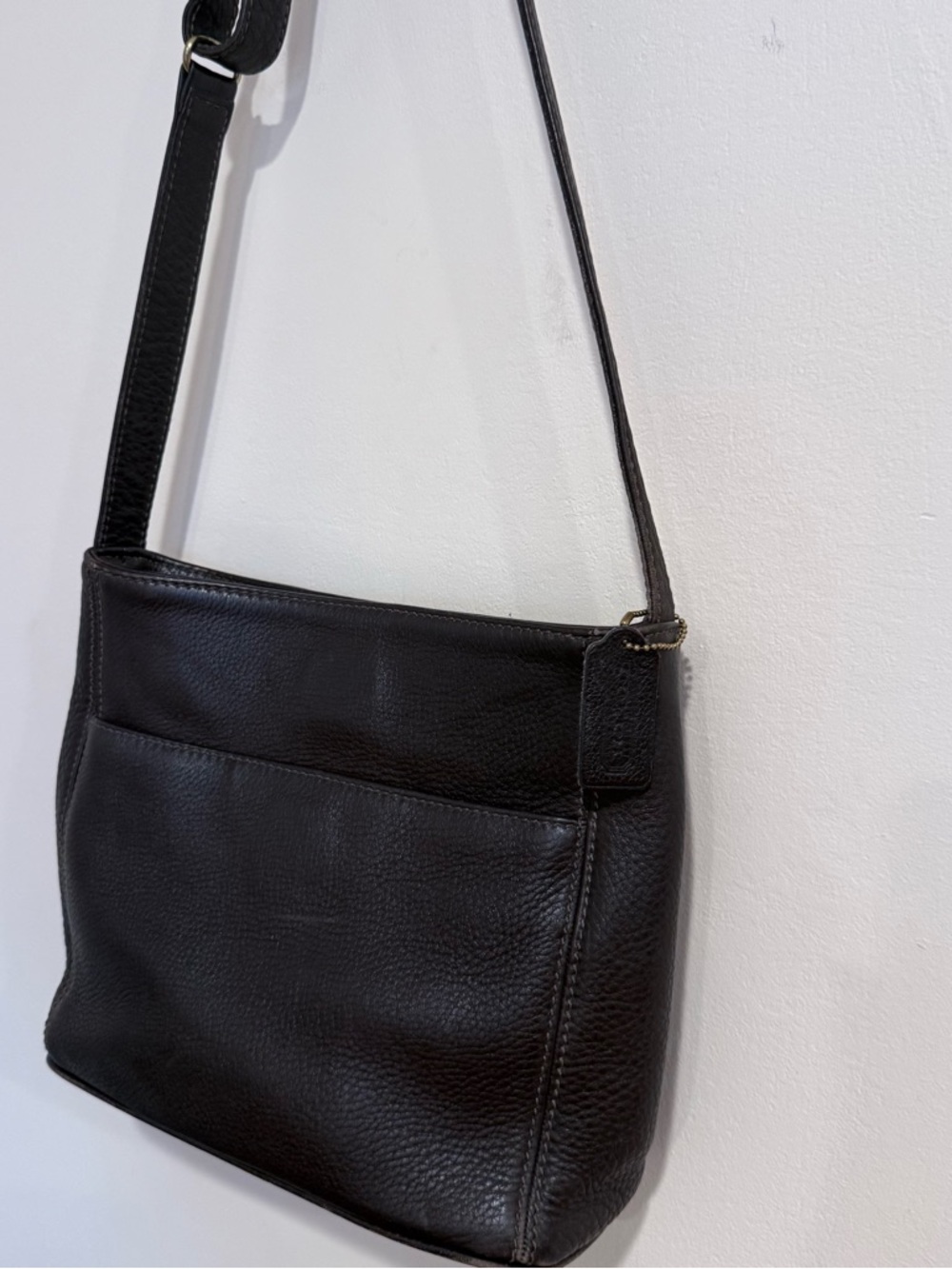 Vintage Coach Sonoma Brown Grain Pebble Genuine Leather Shoulder Bag - Picture 2 of 16